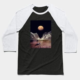 Just a Short Vacation - Space Aesthetic, Retro Futurism, Sci Fi Baseball T-Shirt